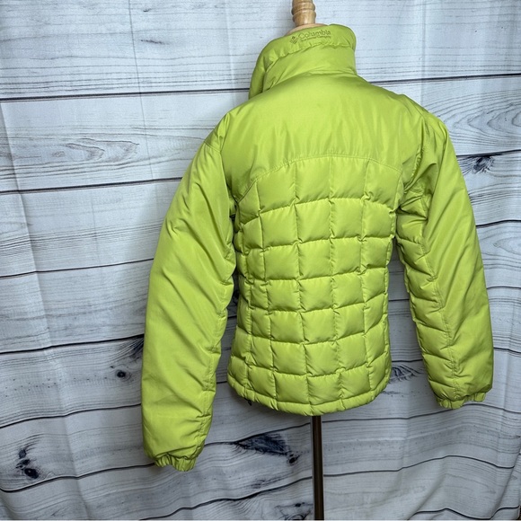 Columbia bold lime green puffer winter jacket - Picture 4 of 5